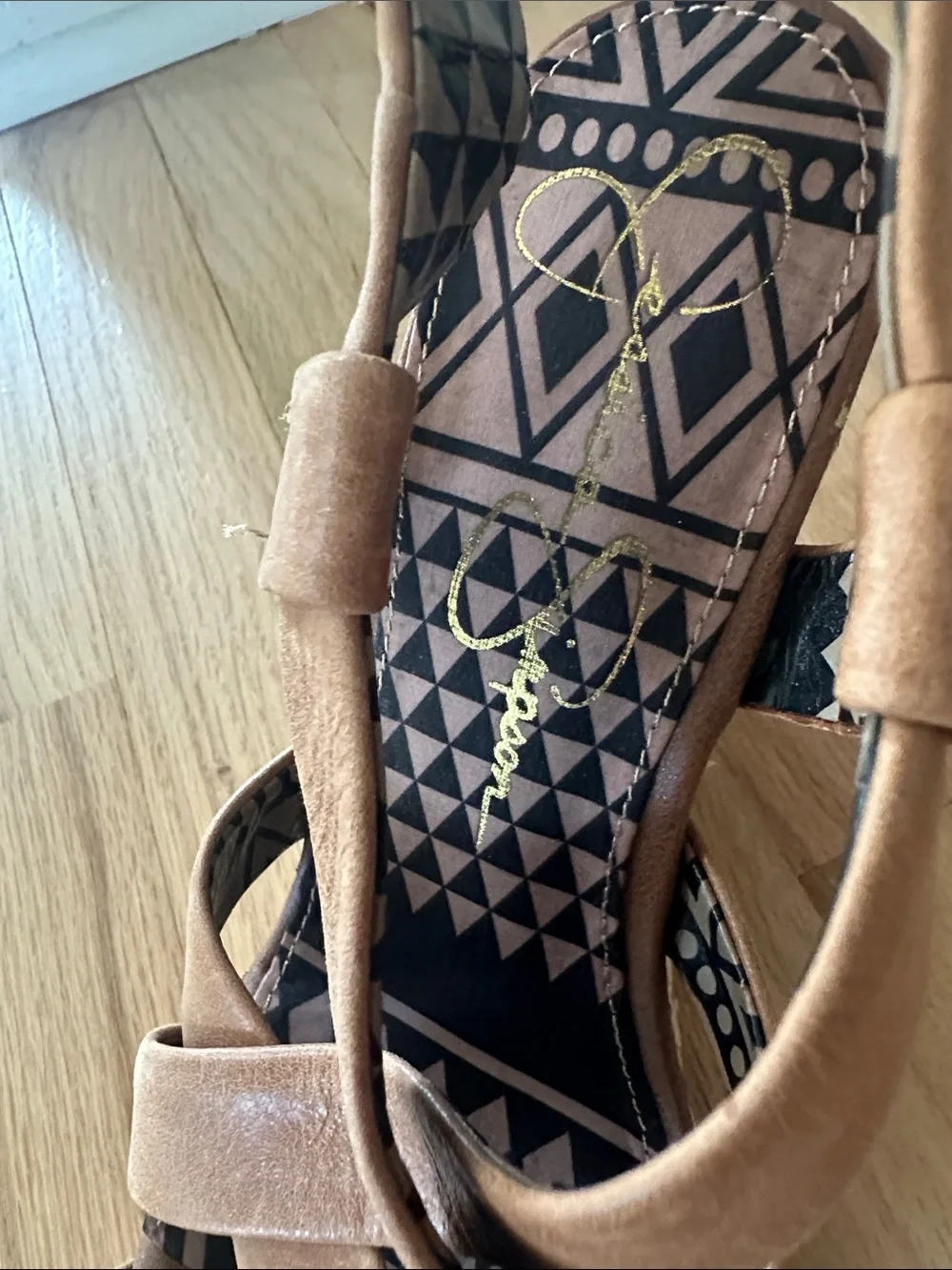Jessica Simpson Chestnut Braided Espadrille Wedge Sandals